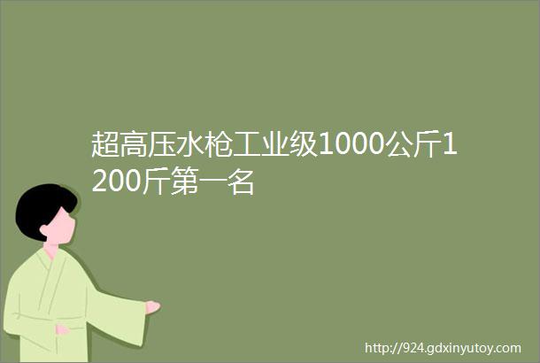 超高压水枪工业级1000公斤1200斤第一名