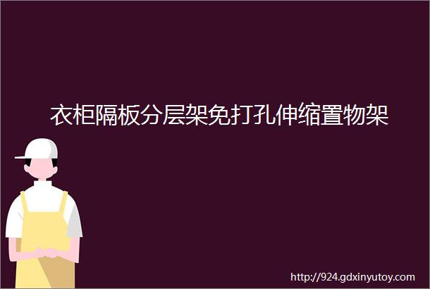 衣柜隔板分层架免打孔伸缩置物架