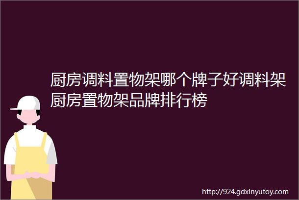 厨房调料置物架哪个牌子好调料架厨房置物架品牌排行榜