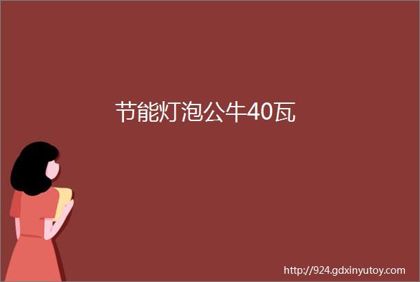 节能灯泡公牛40瓦